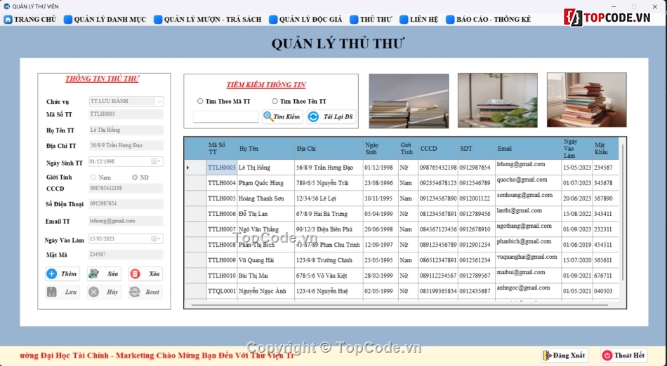 phần mềm quản lý thư viện,Code quản lý,phần mềm quản lý,share source code phần mềm quản lý thư viện,quản lý thư viện 3 lớp,code quản lý thư viện sql server